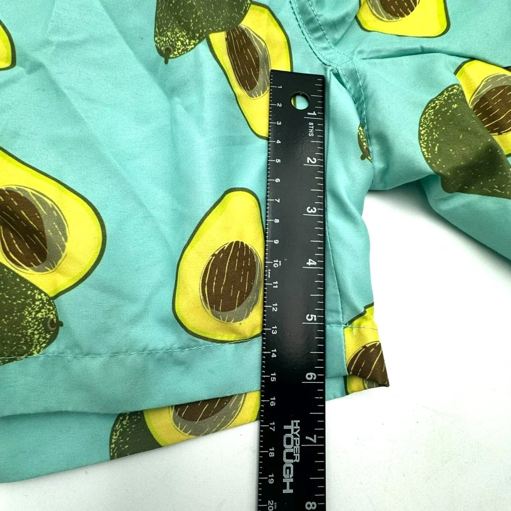 TRUNKS‎ SURF & SWIM Men's XL Blue Green Avocado Print Swim Board Surf Shorts